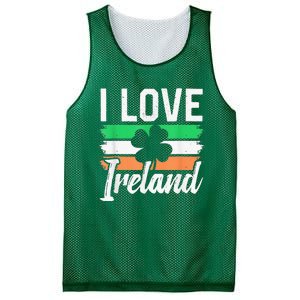 I Love Ireland Gaelic Irish Leprechaun St Patricks Day Mesh Reversible Basketball Jersey Tank