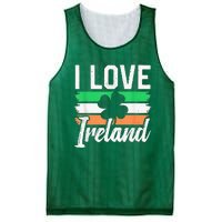 I Love Ireland Gaelic Irish Leprechaun St Patricks Day Mesh Reversible Basketball Jersey Tank