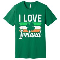 I Love Ireland Gaelic Irish Leprechaun St Patricks Day Premium T-Shirt