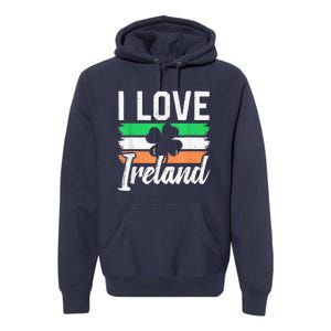 I Love Ireland Gaelic Irish Leprechaun St Patricks Day Premium Hoodie