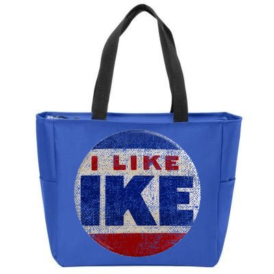 I Like Ike Dwight Eisenhower for President Vintage Campaign  Zip Tote Bag