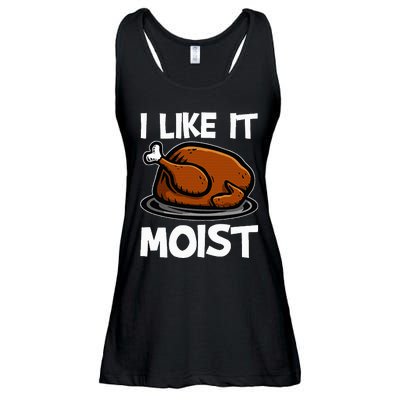 I Like It Moist Roasted Turkey Funny Thanksgiving Gifts Ladies Essential Flowy Tank