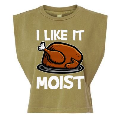 I Like It Moist Roasted Turkey Funny Thanksgiving Gifts Garment-Dyed Women's Muscle Tee