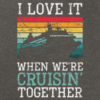 I Love It When We're Cruisin' Together retro Bailing Boat Cotton Canvas Backpack