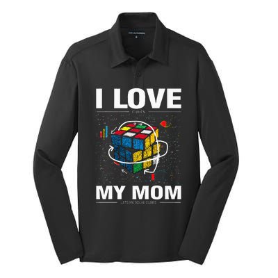 I Love It When My Mom Lets Me Solve Cubes Speedcubing Silk Touch Performance Long Sleeve Polo