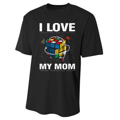 I Love It When My Mom Lets Me Solve Cubes Speedcubing Performance Sprint T-Shirt