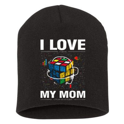 I Love It When My Mom Lets Me Solve Cubes Speedcubing Short Acrylic Beanie