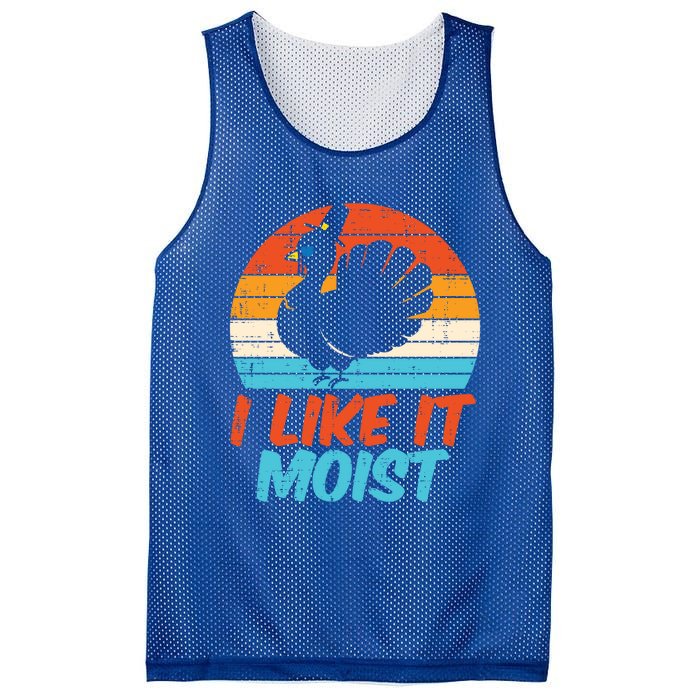 I Like It Moist Turkey Funny Thanksgiving Adult Gift Mesh Reversible Basketball Jersey Tank