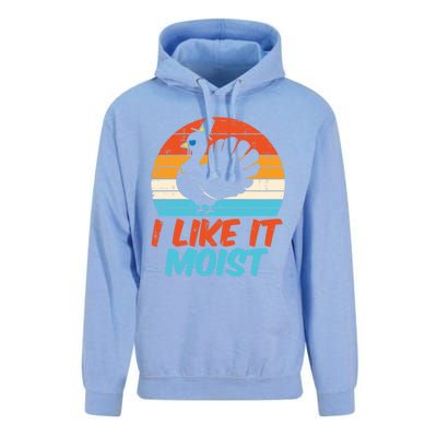 I Like It Moist Turkey Funny Thanksgiving Adult Gift Unisex Surf Hoodie