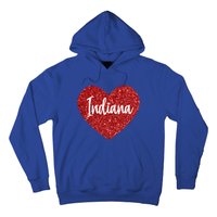 I Love Indiana Usa Red Heart Great Gift Hoodie