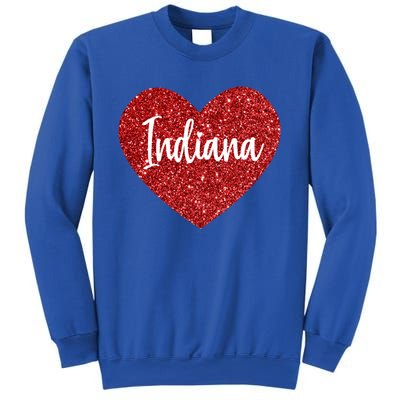 I Love Indiana Usa Red Heart Great Gift Sweatshirt