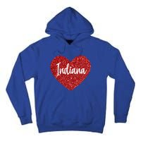 I Love Indiana Usa Red Heart Great Gift Tall Hoodie