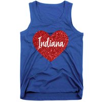 I Love Indiana Usa Red Heart Great Gift Tank Top