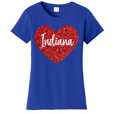 I Love Indiana Usa Red Heart Great Gift Women's T-Shirt