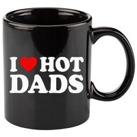 I Love I Heart Hot Dads 11oz C Handle Ceramic Mug