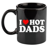I Love I Heart Hot Dads 11oz C Handle Ceramic Mug