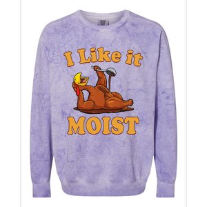 I Like It Moist Funny Thanksgiving Foods Family Group Set Gift Colorblast Crewneck Sweatshirt