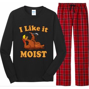 I Like It Moist Funny Thanksgiving Foods Family Group Set Gift Long Sleeve Pajama Set