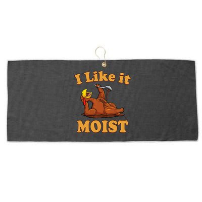 I Like It Moist Funny Thanksgiving Foods Family Group Set Gift Large Microfiber Waffle Golf Towel