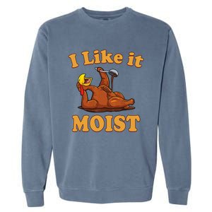 I Like It Moist Funny Thanksgiving Foods Family Group Set Gift Garment-Dyed Sweatshirt