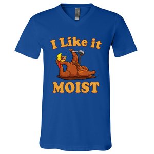 I Like It Moist Funny Thanksgiving Foods Family Group Set Gift V-Neck T-Shirt