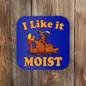 I Like It Moist Funny Thanksgiving Foods Family Group Set Gift Coaster