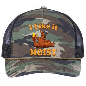 I Like It Moist Funny Thanksgiving Foods Family Group Set Gift Retro Rope Trucker Hat Cap