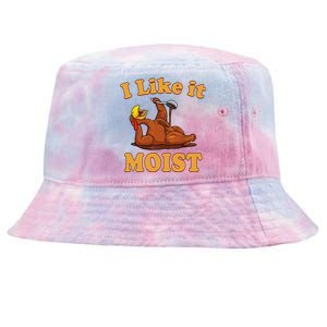 I Like It Moist Funny Thanksgiving Foods Family Group Set Gift Tie-Dyed Bucket Hat