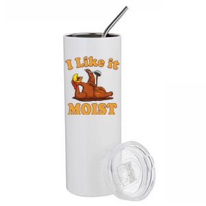 I Like It Moist Funny Thanksgiving Foods Family Group Set Gift Stainless Steel Tumbler