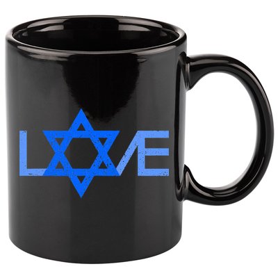 I Love Israel Jewish Star of David Gift for Jew Friend  11oz C Handle Ceramic Mug