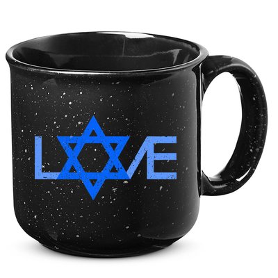 I Love Israel Jewish Star of David Gift for Jew Friend  15oz Campfire Ceramic Mug