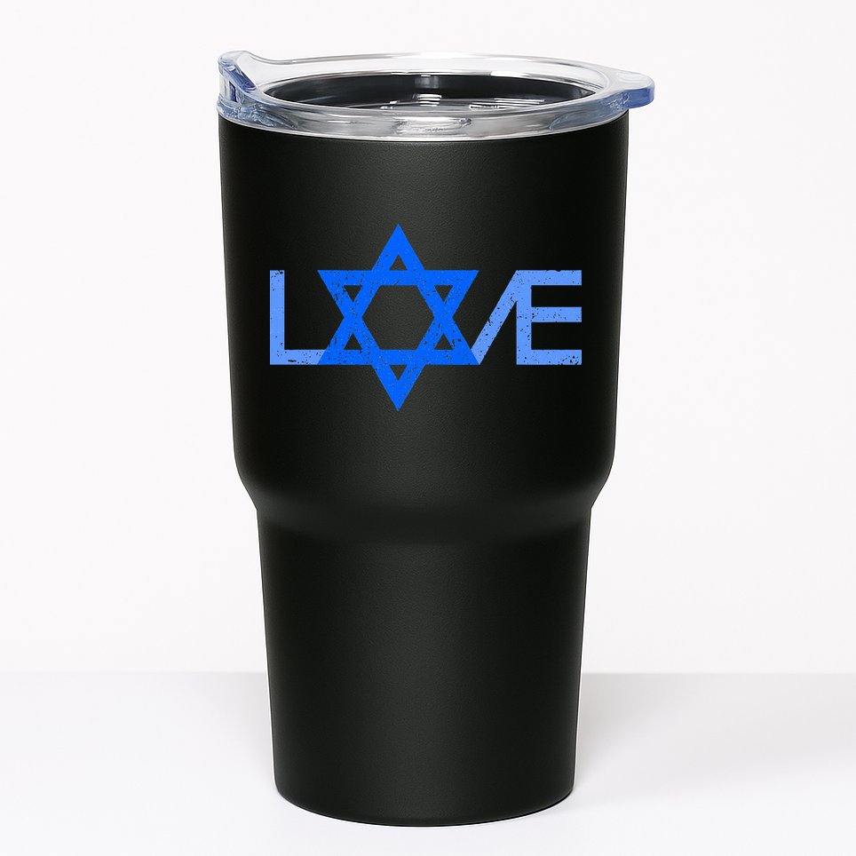 I Love Israel Jewish Star of David Gift for Jew Friend  Tumbler
