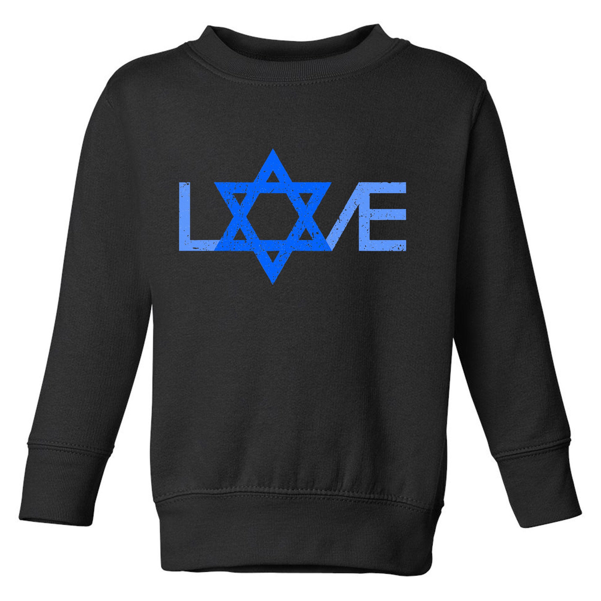I Love Israel Jewish Star of David Gift for Jew Friend  Toddler Sweatshirt