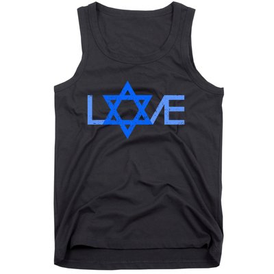 I Love Israel Jewish Star of David Gift for Jew Friend  Tank Top