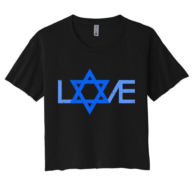 I Love Israel Jewish Star of David Gift for Jew Friend  Crop Top