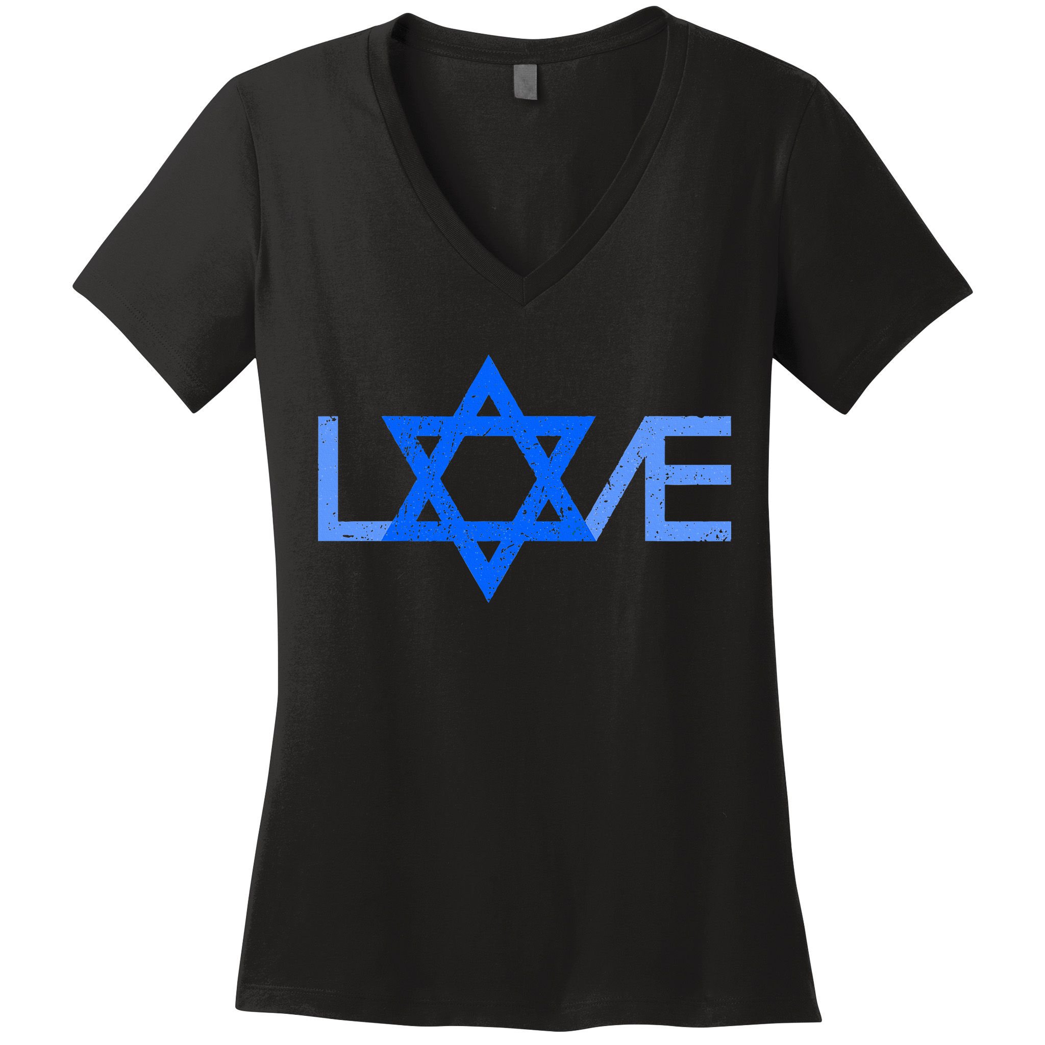 I Love Israel Jewish Star of David Gift for Jew Friend  Women's V-Neck T-Shirt
