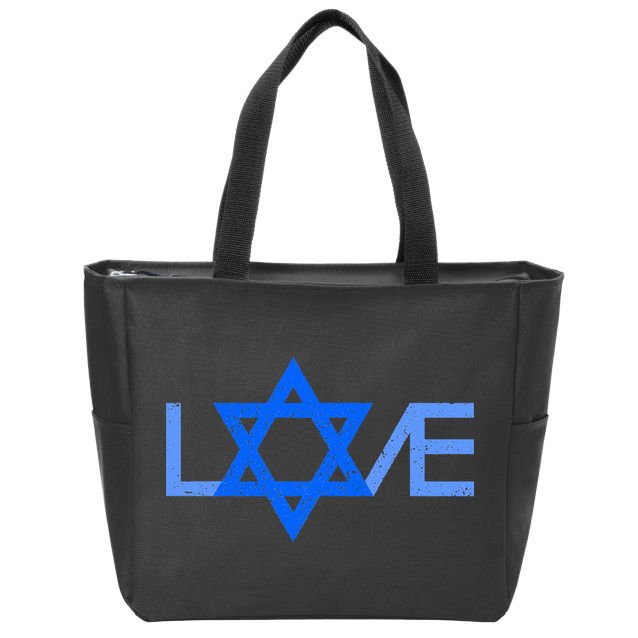 I Love Israel Jewish Star of David Gift for Jew Friend  Zip Tote Bag