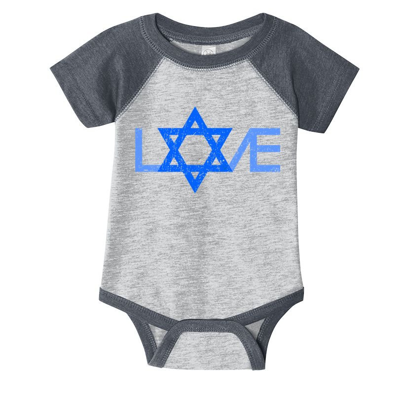 I Love Israel Jewish Star of David Gift for Jew Friend  Infant Baby Jersey Bodysuit