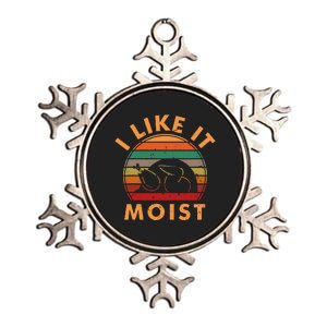 I Like It Moist Thanksgiving Turkey Leg Day Metallic Star Ornament