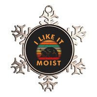 I Like It Moist Thanksgiving Turkey Leg Day Metallic Star Ornament