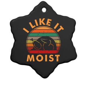 I Like It Moist Thanksgiving Turkey Leg Day Ceramic Star Ornament