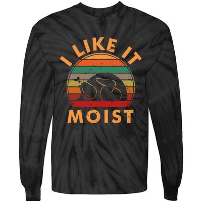 I Like It Moist Thanksgiving Turkey Leg Day Tie-Dye Long Sleeve Shirt