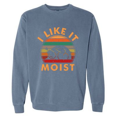 I Like It Moist Thanksgiving Turkey Leg Day Garment-Dyed Sweatshirt