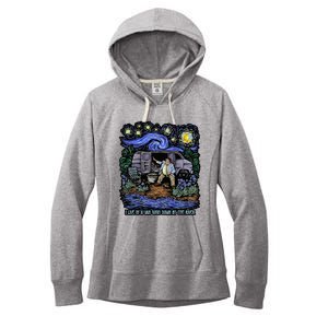 I Live In A Gogh Down By The River Women's Fleece Hoodie