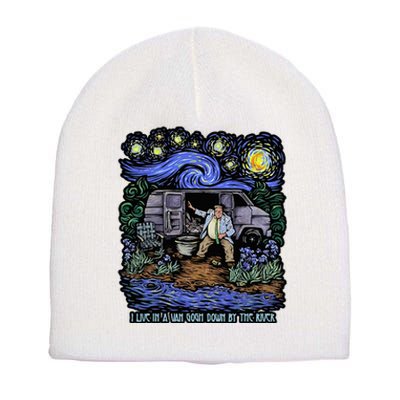 I Live In A Gogh Down By The River Short Acrylic Beanie