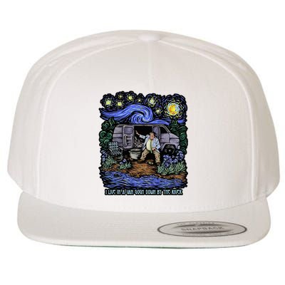 I Live In A Gogh Down By The River Wool Snapback Cap