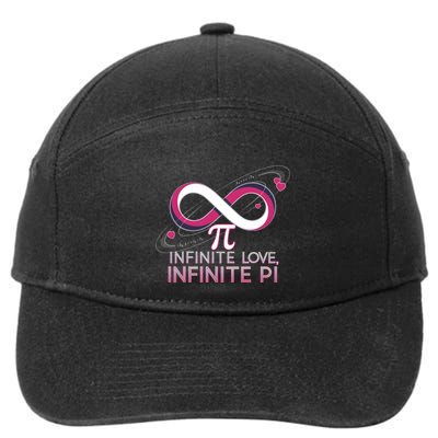 Infinite Love Infinite Pi Math ValentineS Day Design Meaningful Gift 7-Panel Snapback Hat