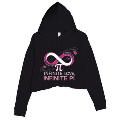 Infinite Love Infinite Pi Math ValentineS Day Design Meaningful Gift Crop Fleece Hoodie