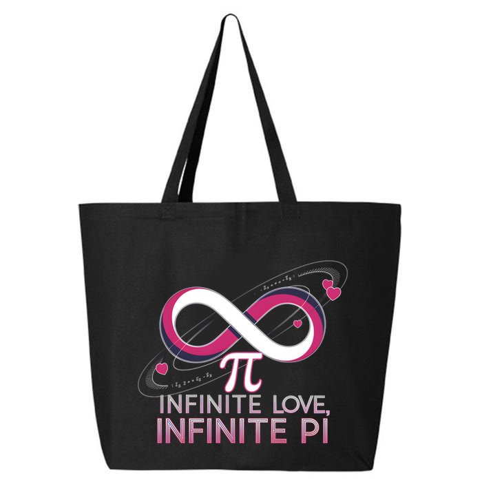 Infinite Love Infinite Pi Math ValentineS Day Design Meaningful Gift 25L Jumbo Tote