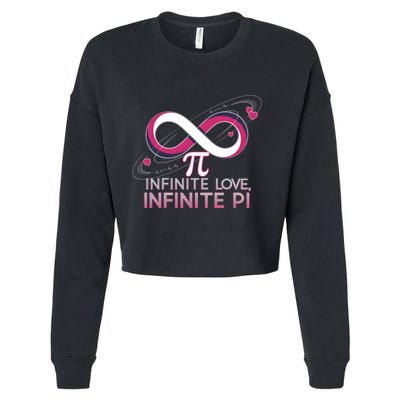 Infinite Love Infinite Pi Math ValentineS Day Design Meaningful Gift Cropped Pullover Crew